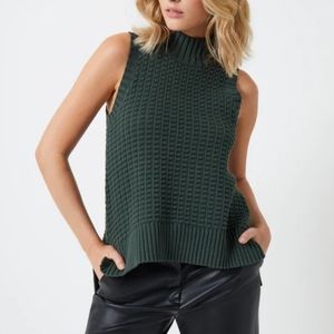 French Connection Mozart Popcorn High Neck Sleeveless Sweater